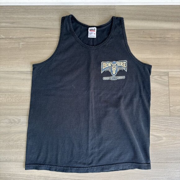 Anvil Other - Vintage Mens Iron Horse Saloon Anvil Muscle‎ Tank M Fits SM FL Bike Week 2001